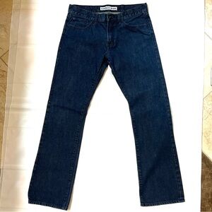 Express Men’s Rocco Slim Fit Boot Cut Dark Blue Jeans 33 X‎ 34 EUC